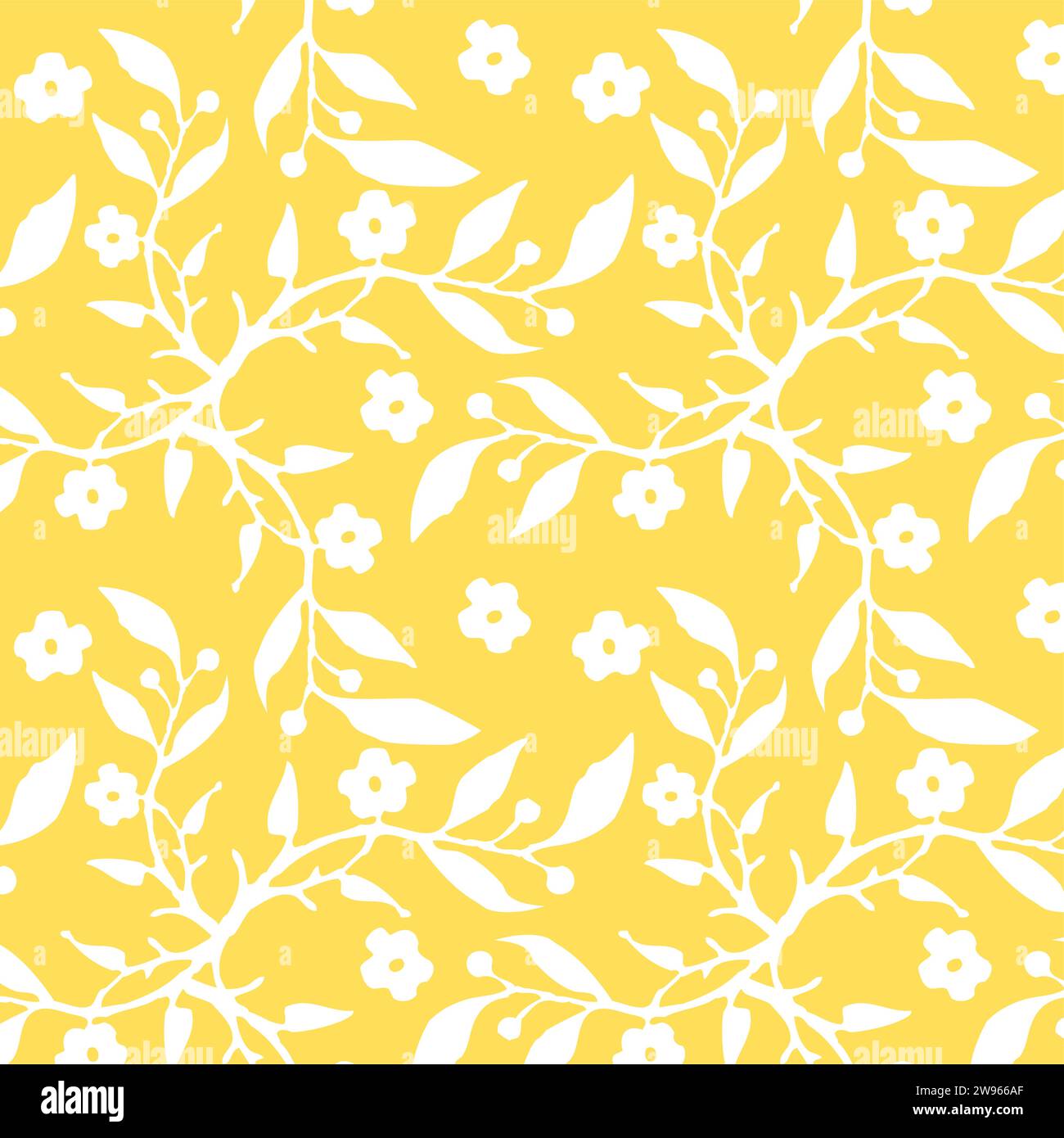 Yellow floral decorative design, background Stock Vector