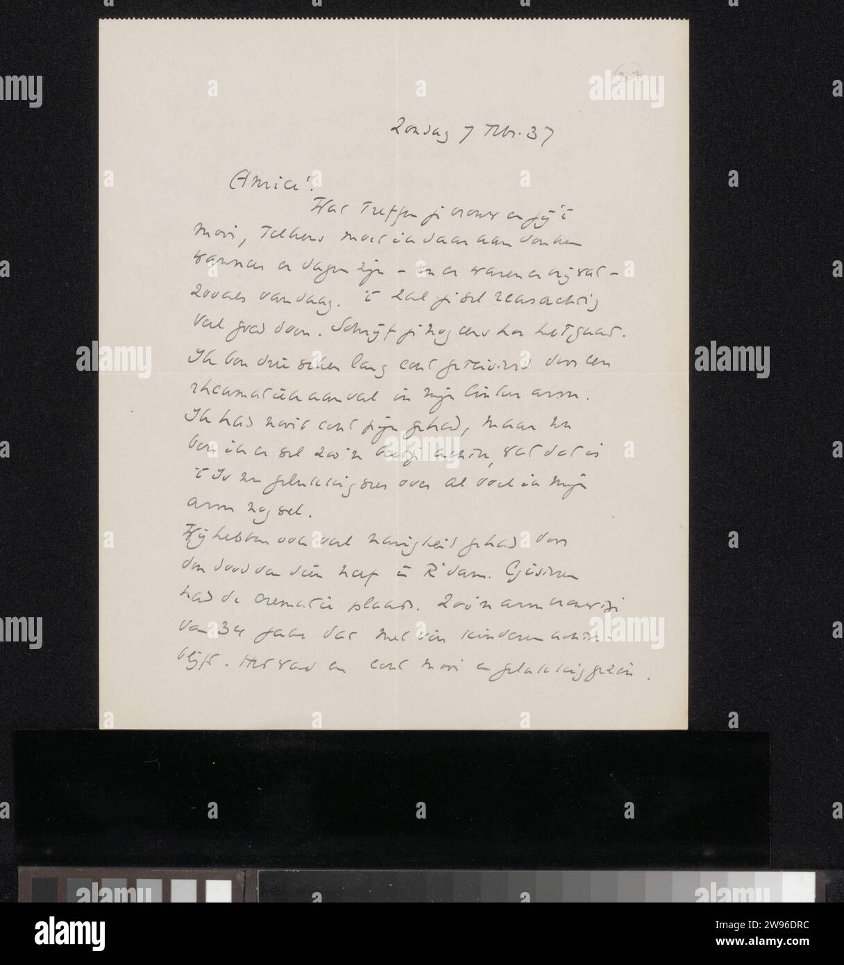 Letter to Willem Bogtman, Richard Nicolaüs Roland Holst, 1937 letter ...