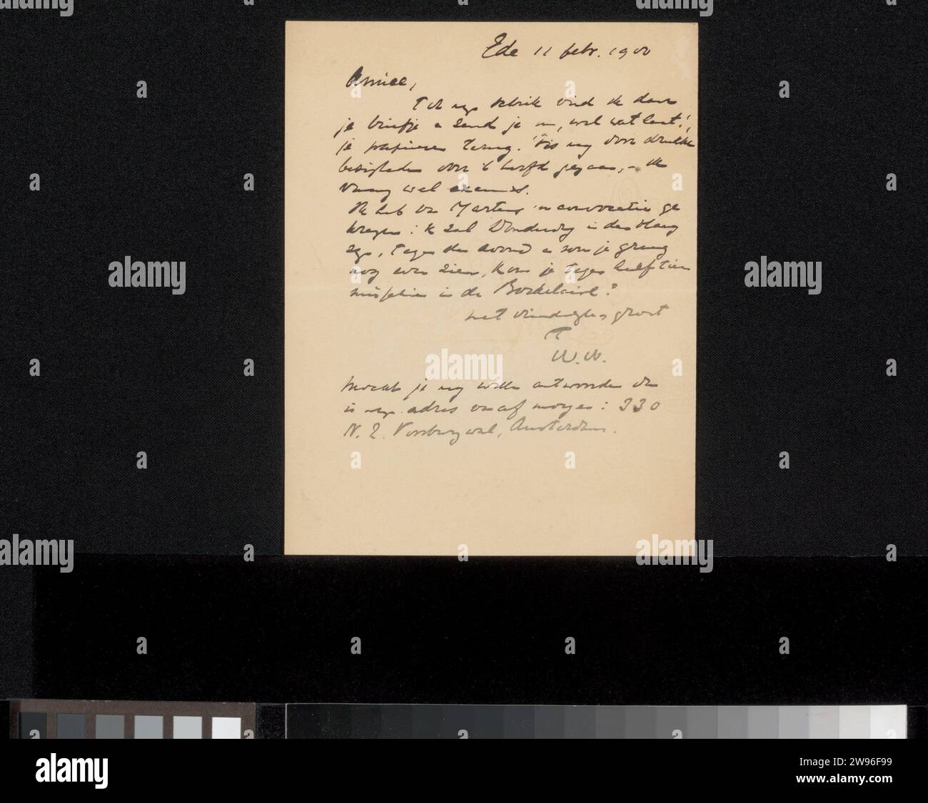 Letter To Philip Zilcken Willem Witsen 1900 Letter Language Paper 