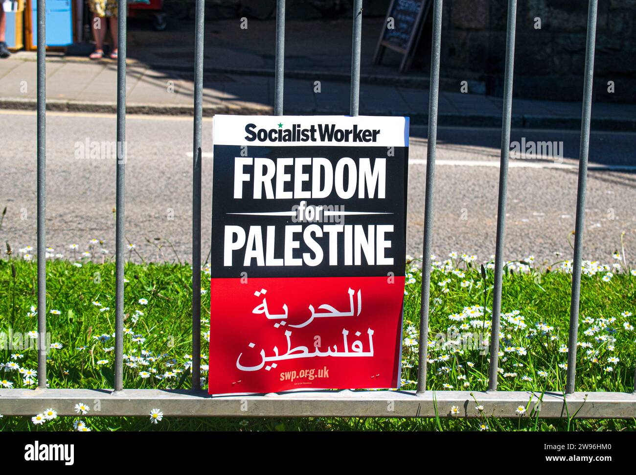 Pro-Palestine protest during the G7 Summit in 2021 Stock Photo