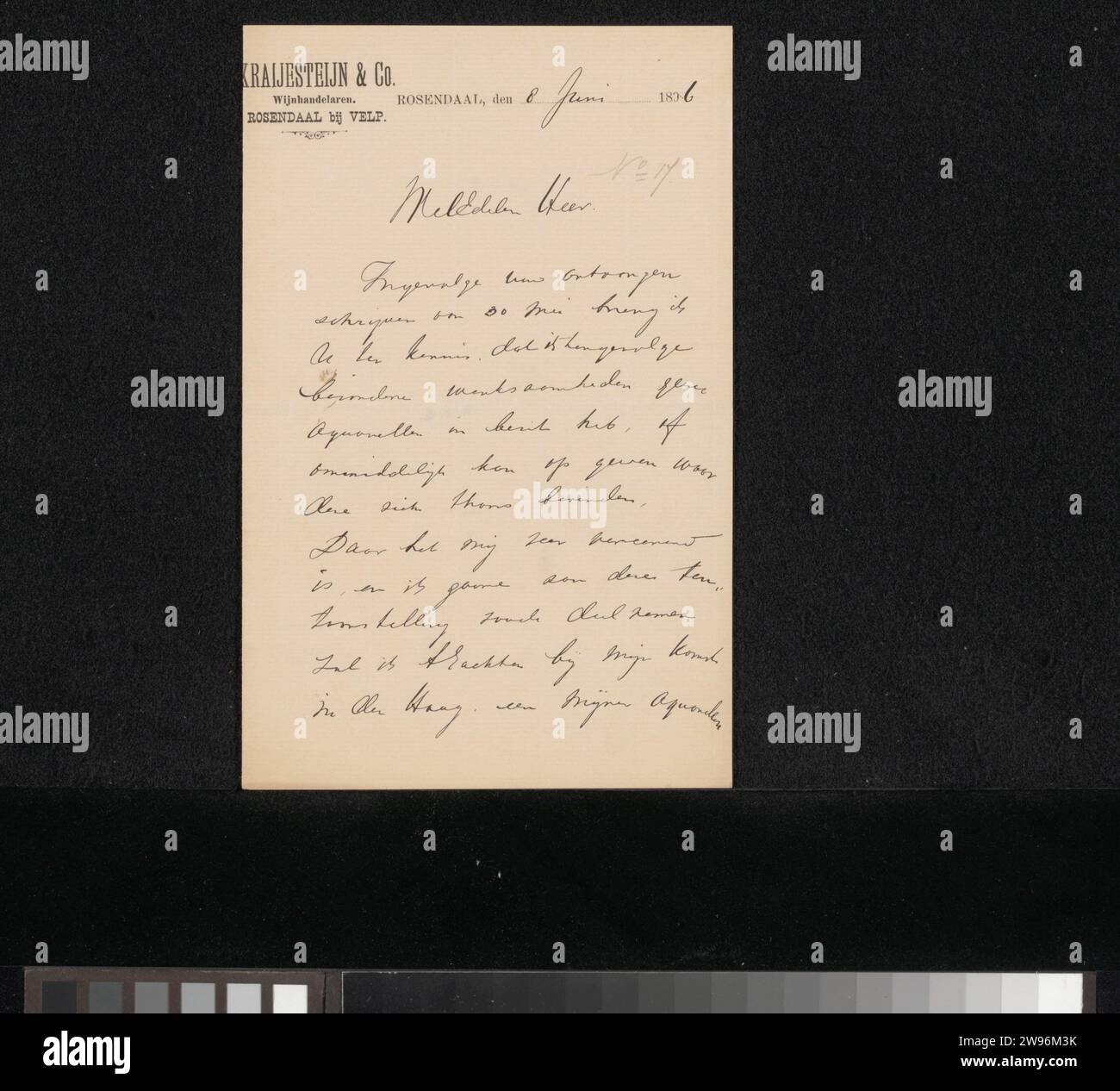 Letter to Anonymous, Louis Apol, 1836 letter Roosendaal paper. ink ...