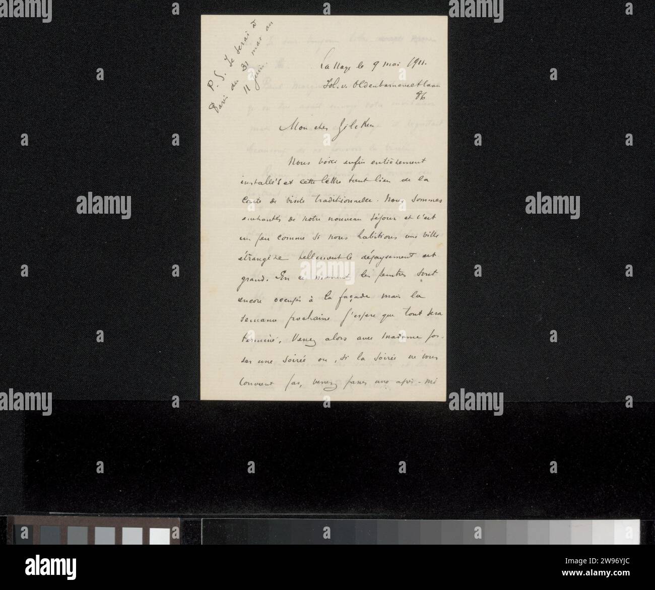 Pascal Letter Letter to Philip Zilcken, Léon Paschal, 1911 letter The Hague paper ...