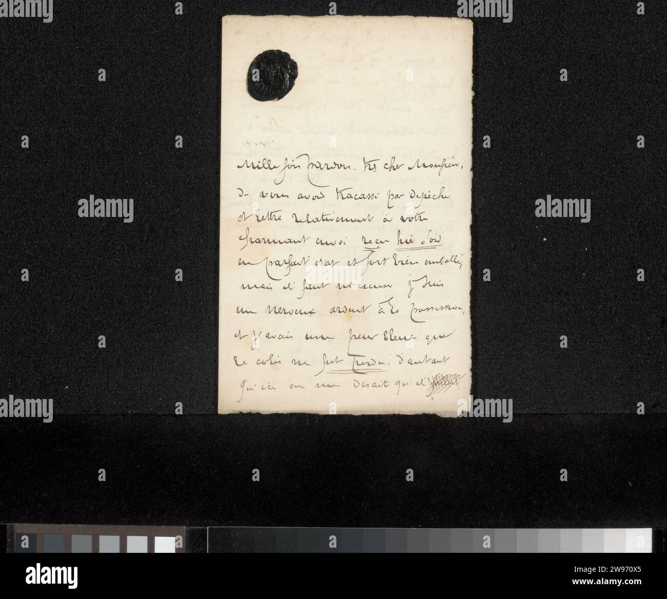 Letter to Philip Zilcken, 1890 letter paper. ink writing (processes ...