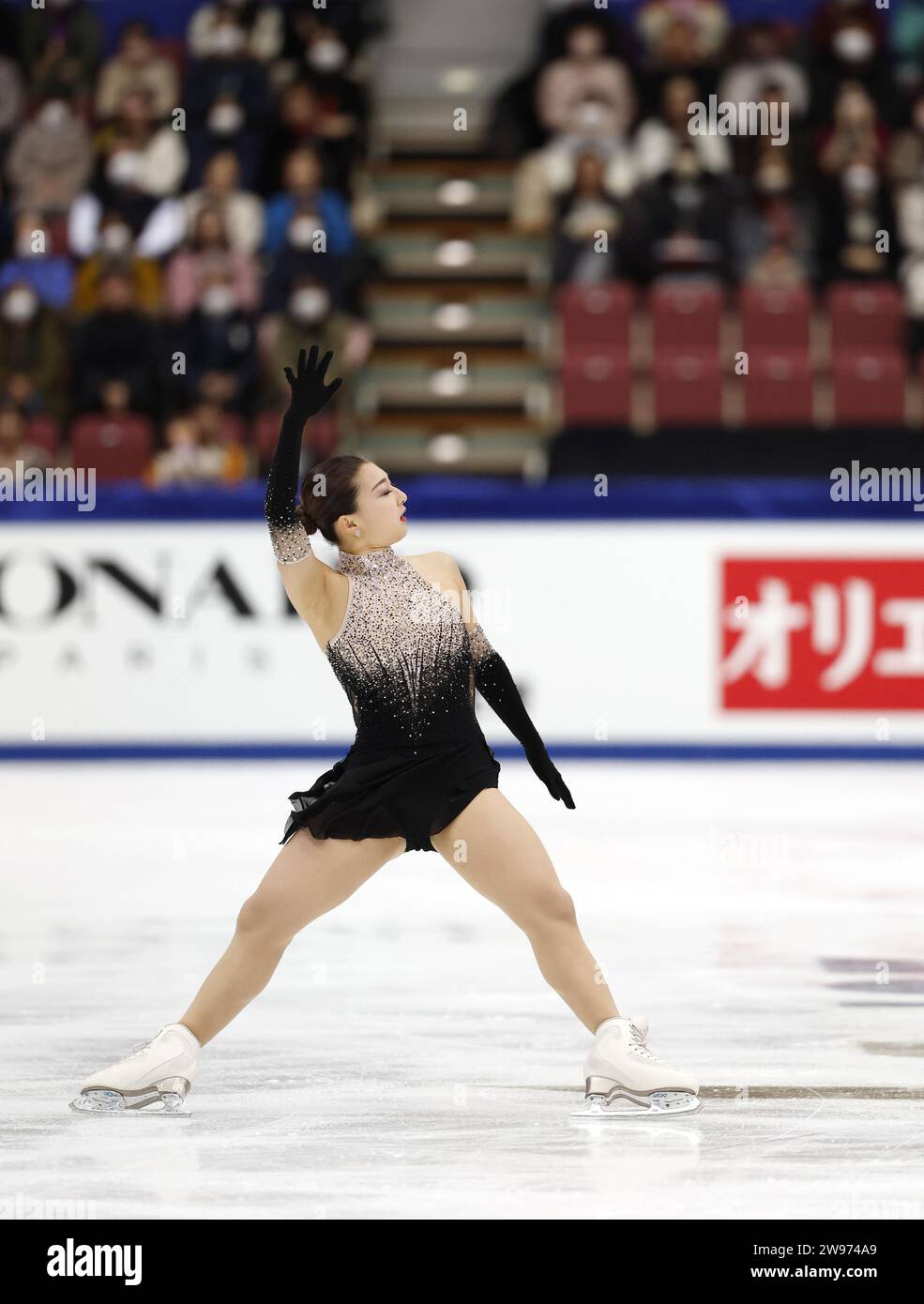 Kaori Sakamoto performs in the women's free program at the Japan