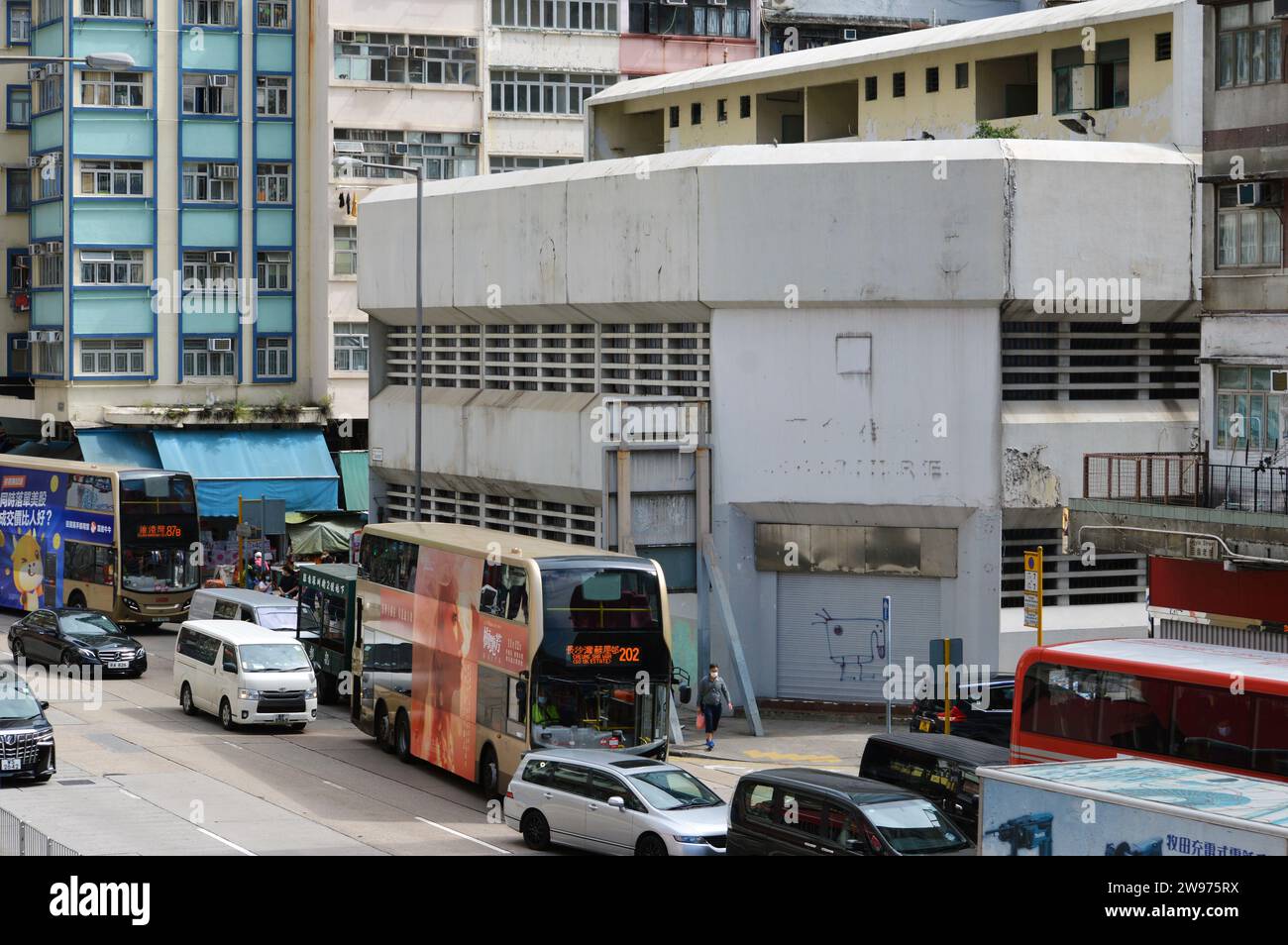 The closed Mong Kok Market (旺角街市) on Argyle Street in Mongkok, Kowloon