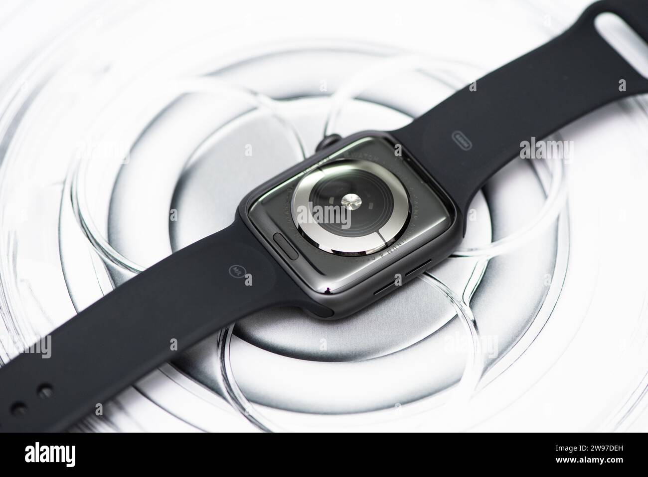 HCMC, VN - Dec 2023. Apple Watch Series Smartwatch Stock Photo