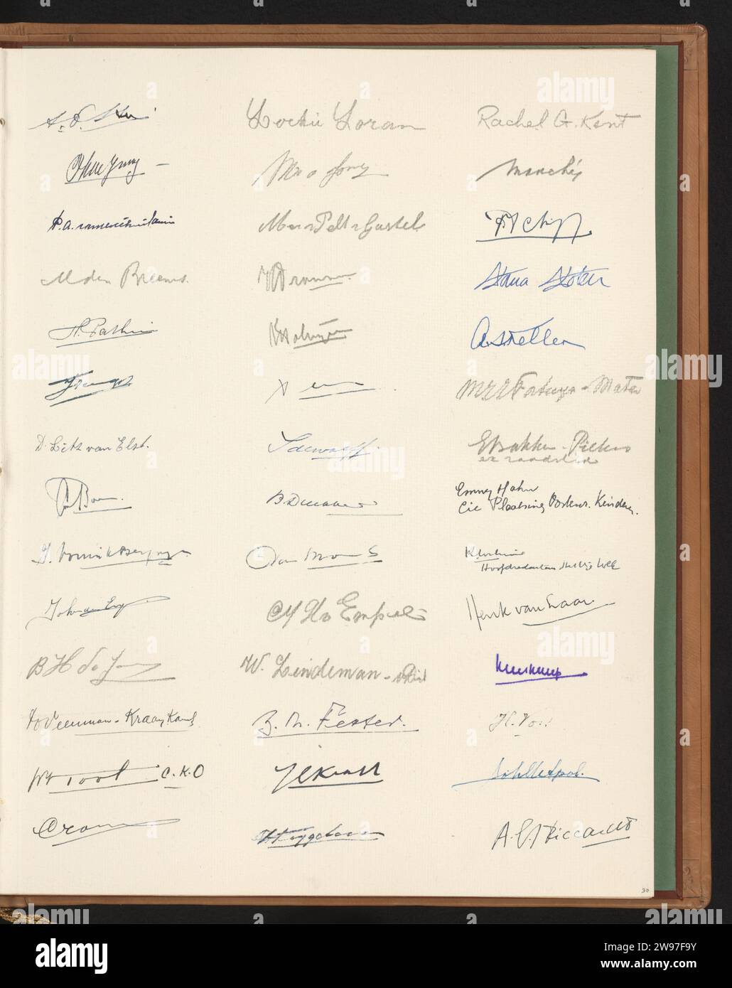 Parties Signature Leaf with signatures, various manufacturers, 1949 text sheet Leaf with ...