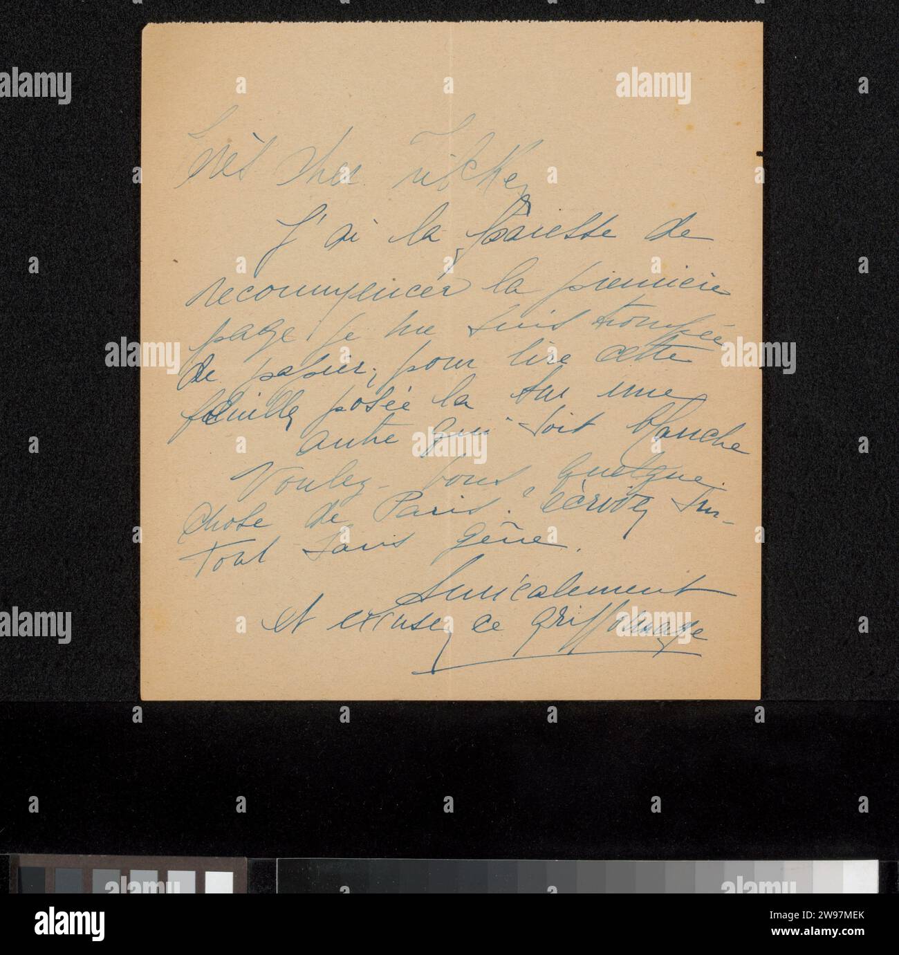 Letter to Philip Zilcken, 1911 - 1930 letter paper. ink writing ...