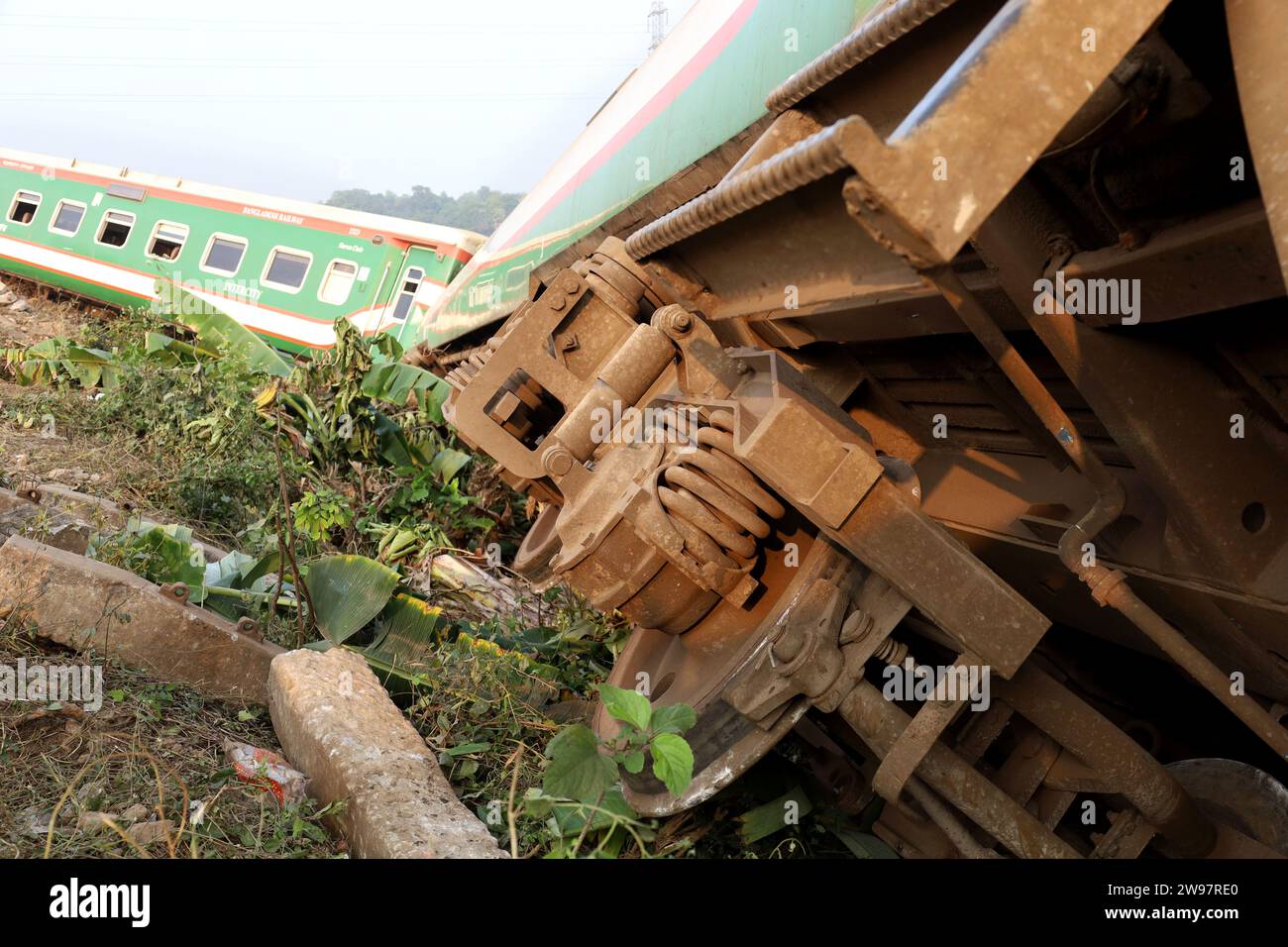 Joydevpur, Gazipur, Bangladesh. 25th Dec, 2023. Miscreants cut the