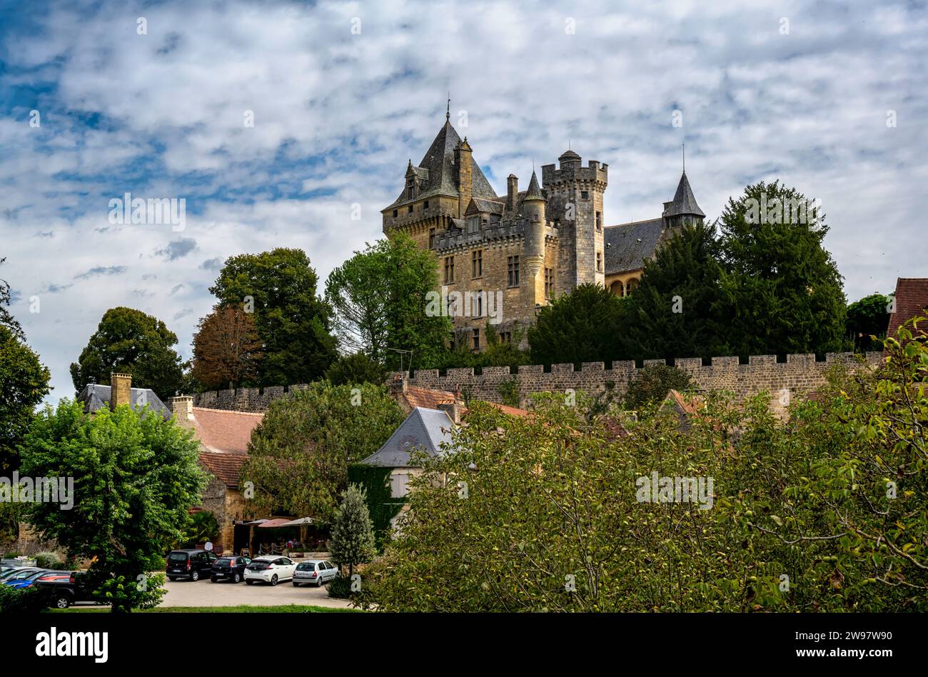 Monfort Castle, Chateau de Montfort, Dordogne, France Stock Photo