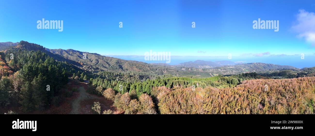 Aerial view lush rolling hills hi-res stock photography and images - Alamy