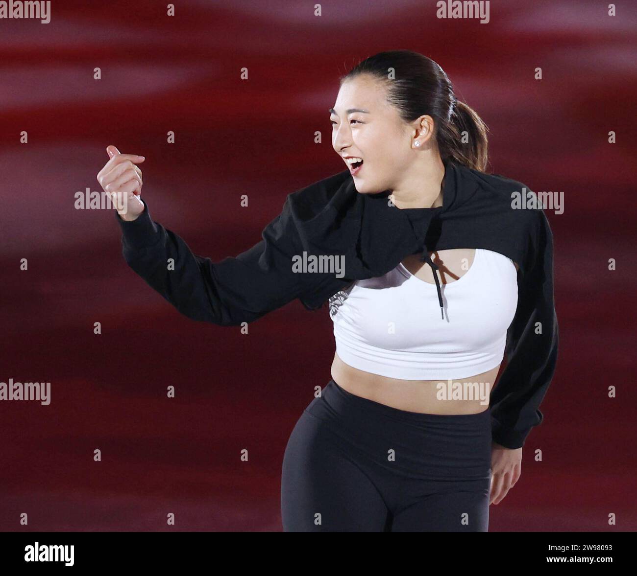 Kaori Sakamoto performs during the exhibition gala after the Japan