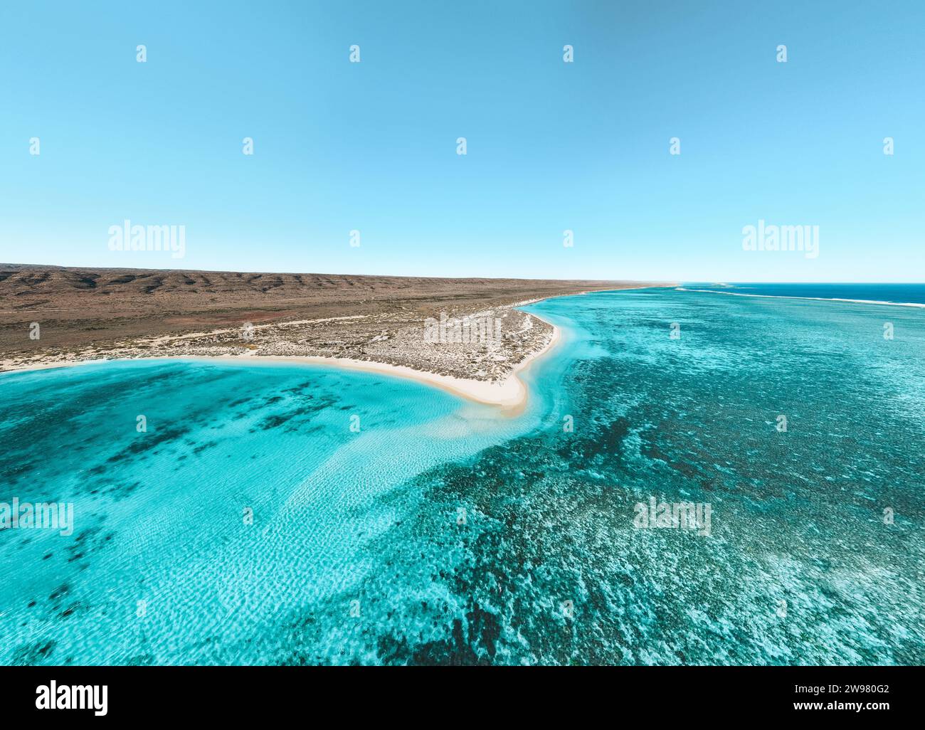 An aerial view of Exmouth, Ningaloo reef Stock Photo Alamy