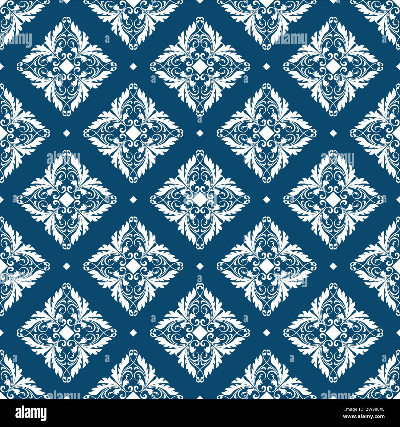 Floral pattern. Wallpaper baroque, damask. Seamless vector background