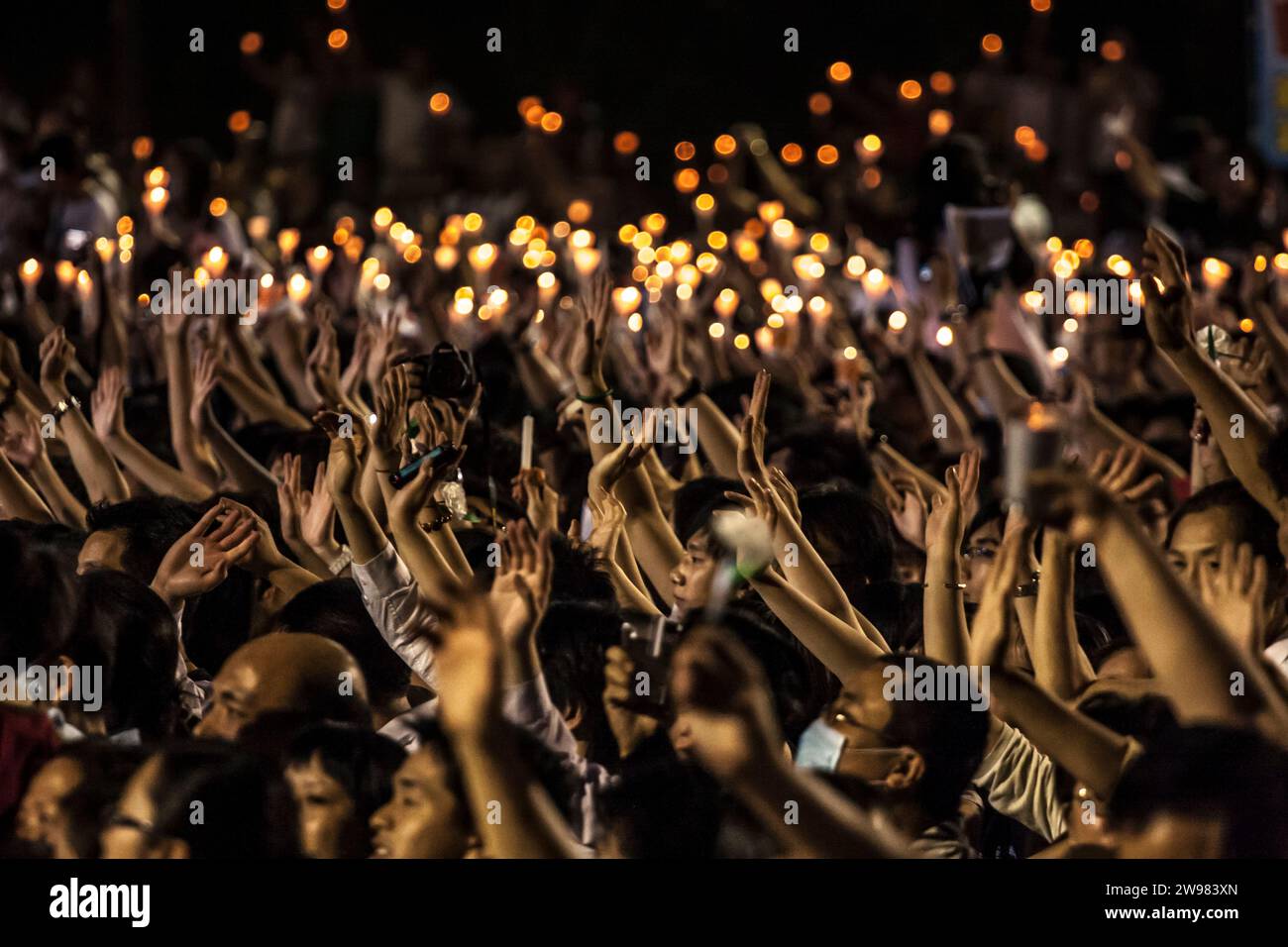 Candlelight vigil in Hong Kong Stock Photo Alamy