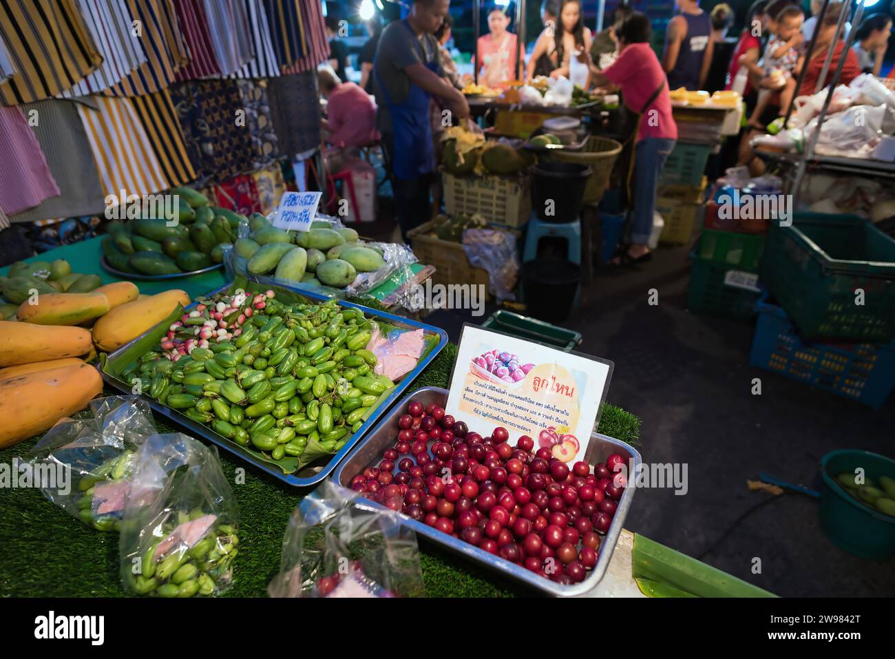 Pak Chong, Khao Yai, Thailand - Jun 2, 2019: Variety of street food and ...