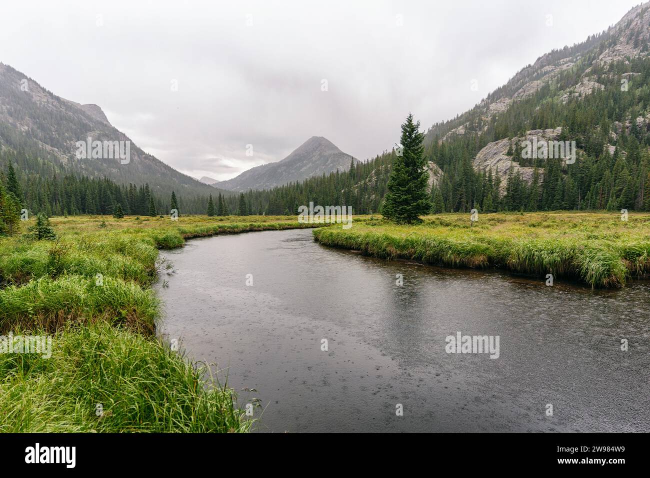 Rainy day in the Holy Cross Wilderness, Colorado Stock Photo Alamy