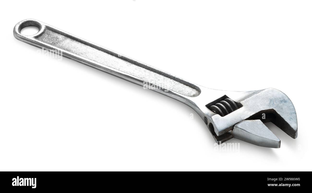 tool gas wrench on white isolated background Stock Photo
