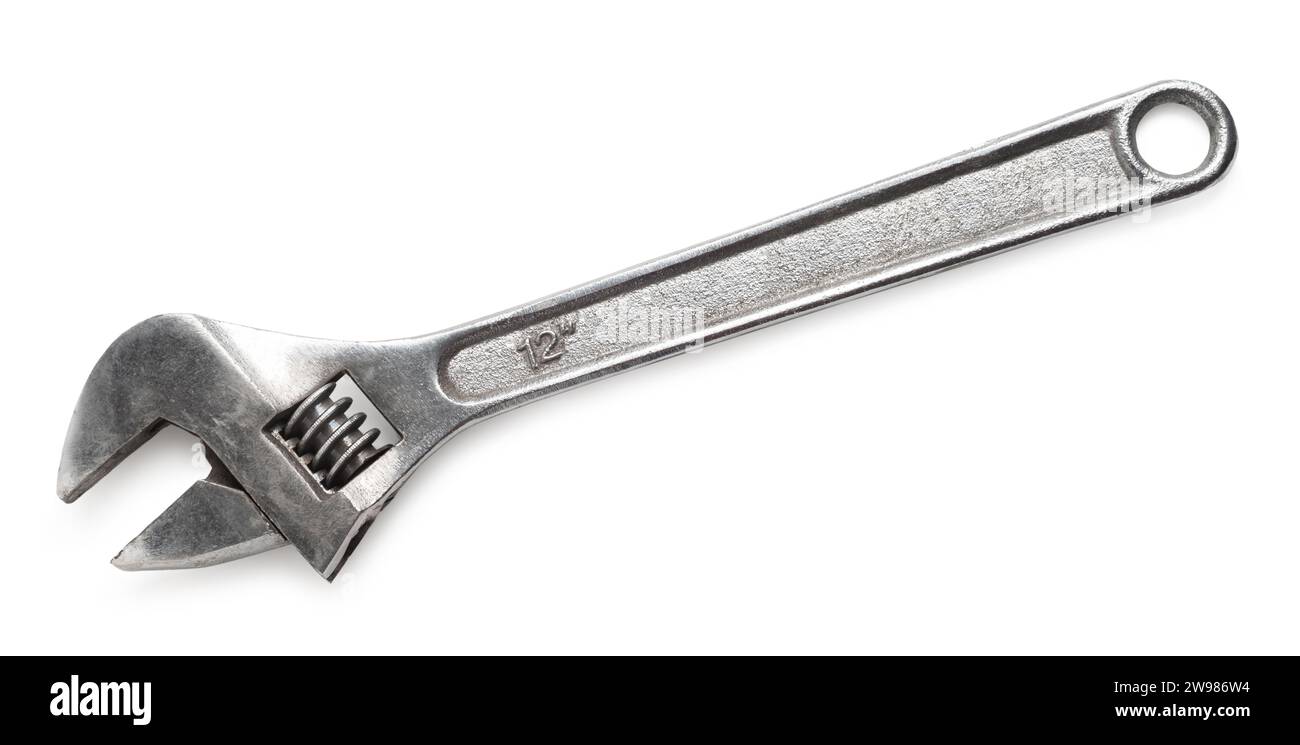 tool gas wrench on white isolated background Stock Photo