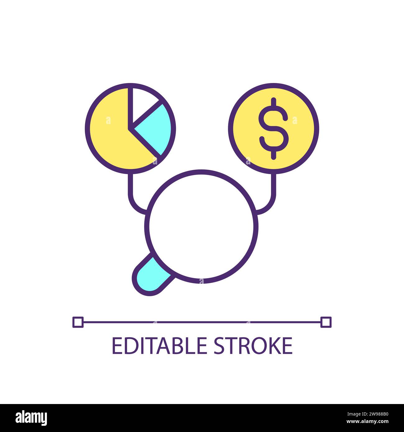 2D editable thin line business process efficiency icon Stock Vector ...