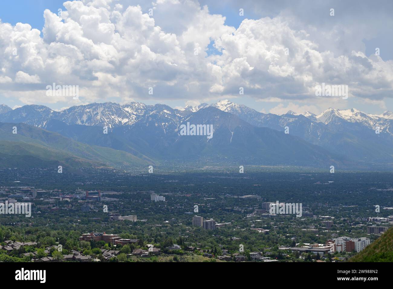 The majestic snowy mountains of the Wasatch Mountain Range as seen(05)