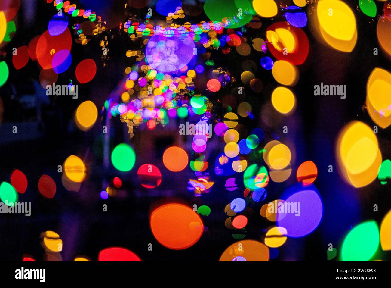 37th Street District Christmas Lights in Austin, Texas Stock Photo Alamy