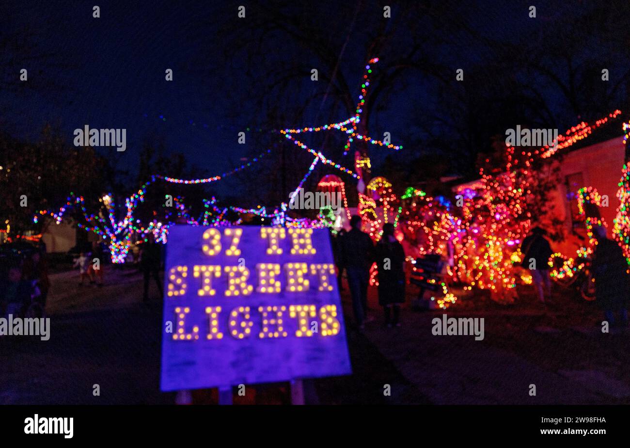 Austin christmas lights 37th street 2025