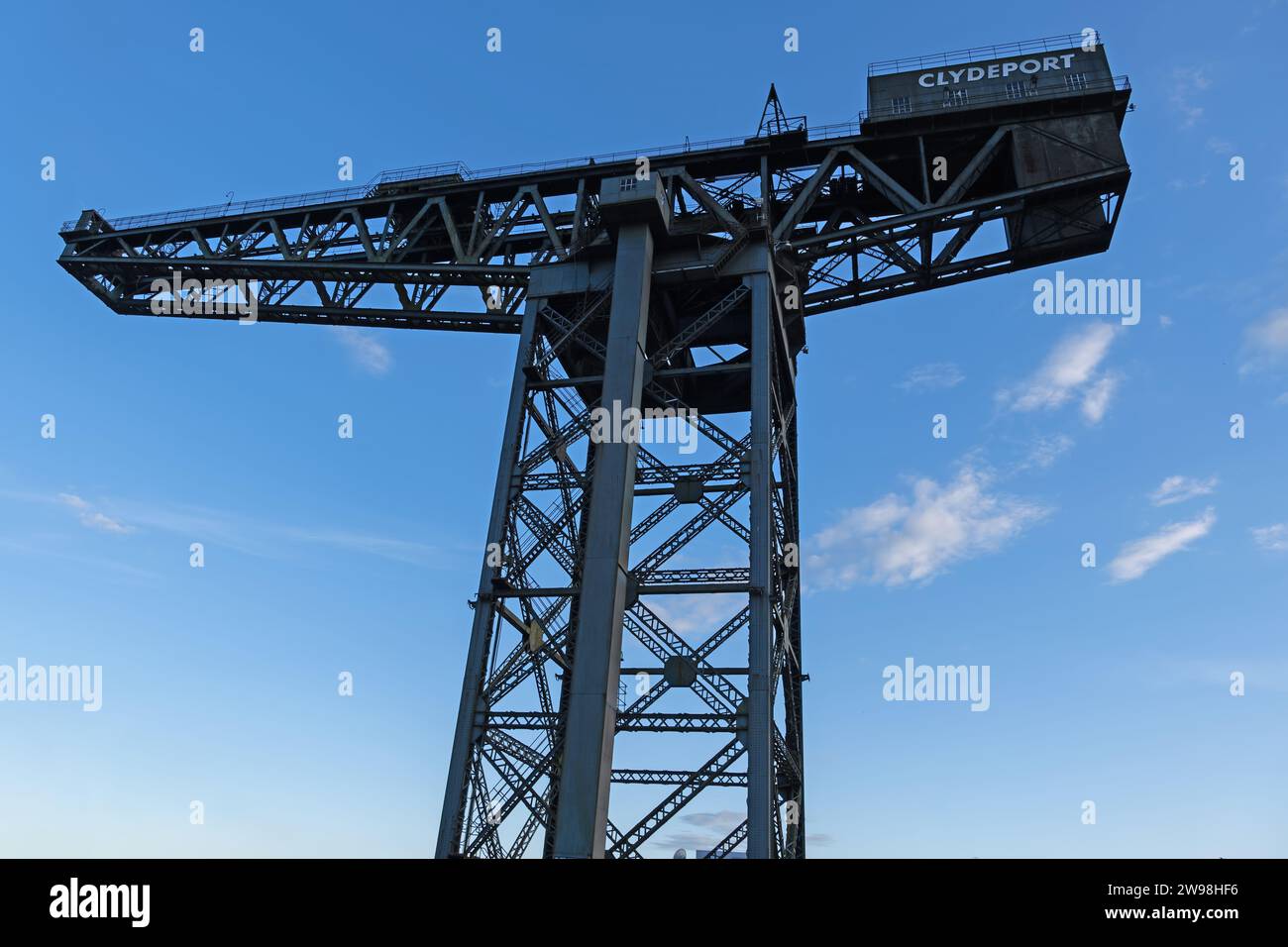 The Finnieston Crane in city of Glasgow, Scotland, UK, disused giant cantilever crane from 1931. Stock Photo