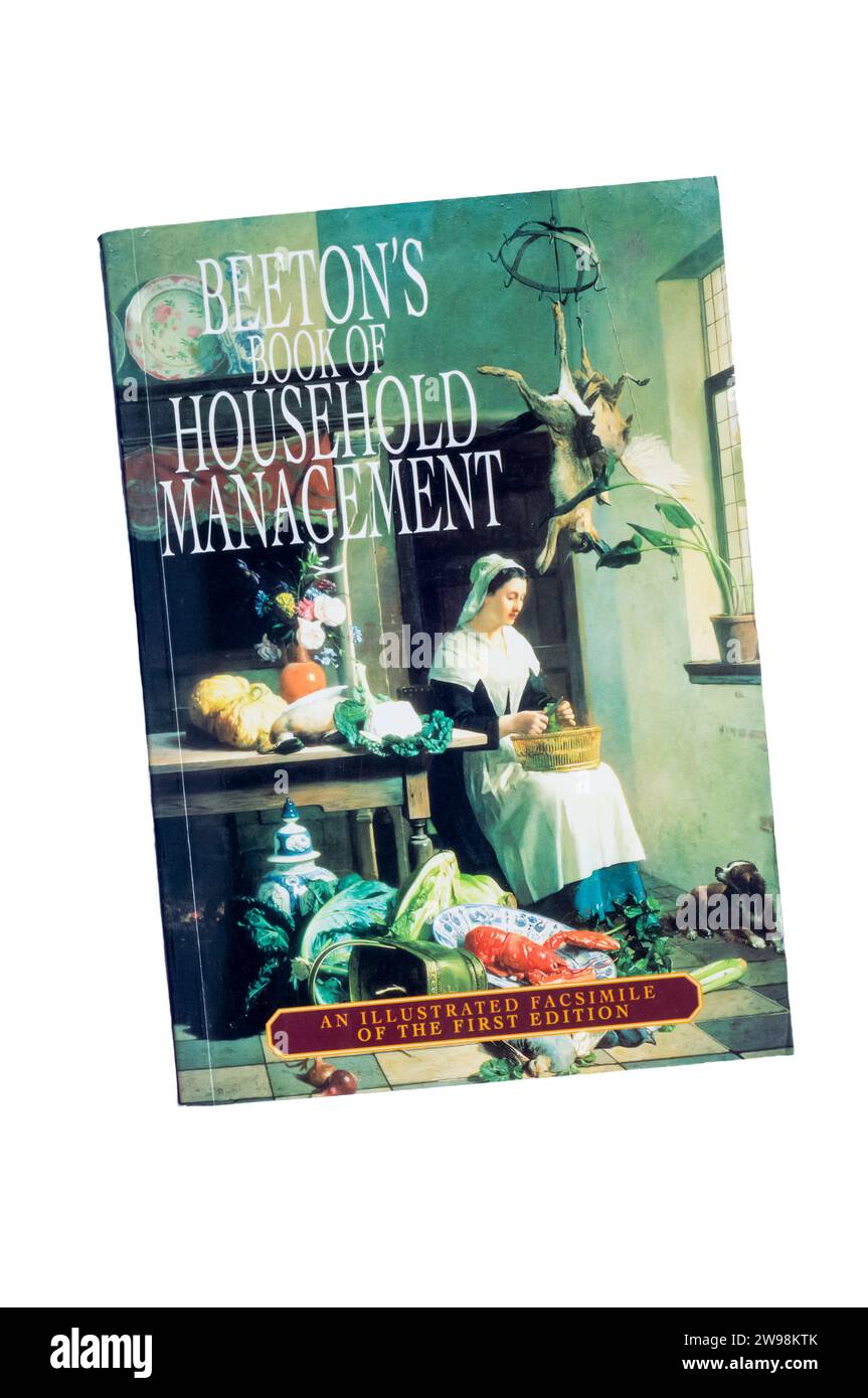 A copy of Beeton's Book of Household Management by Mrs Beeton. Stock Photo
