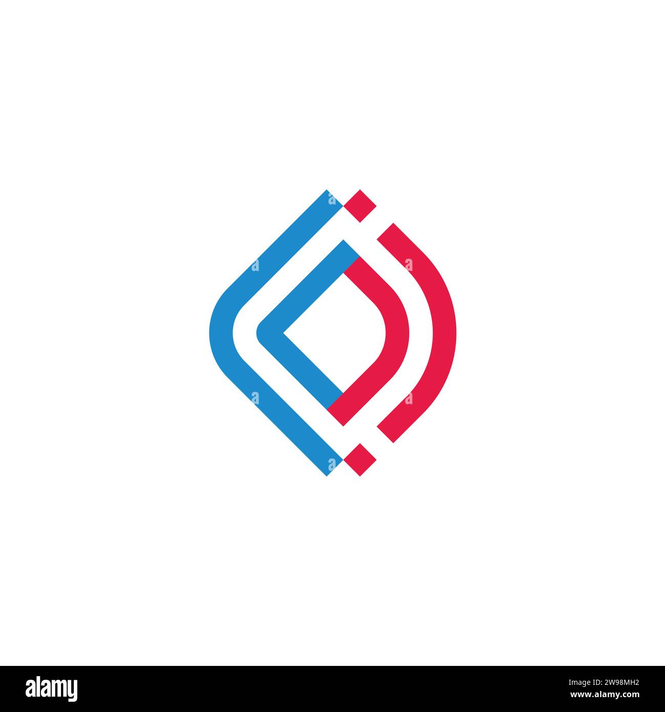 letter ld stripes dots colorful logo vector Stock Vector