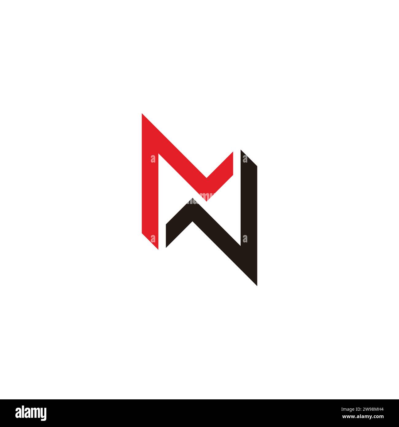 letter mj abstract arrow simple logo vector Stock Vector