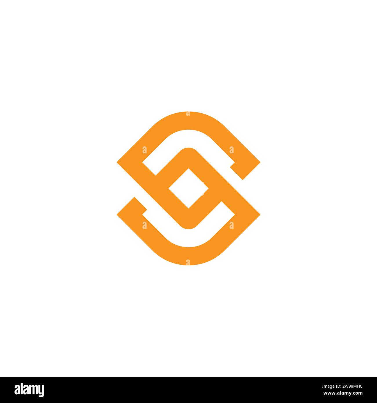 letter s linked gold diamond logo vector Stock Vector