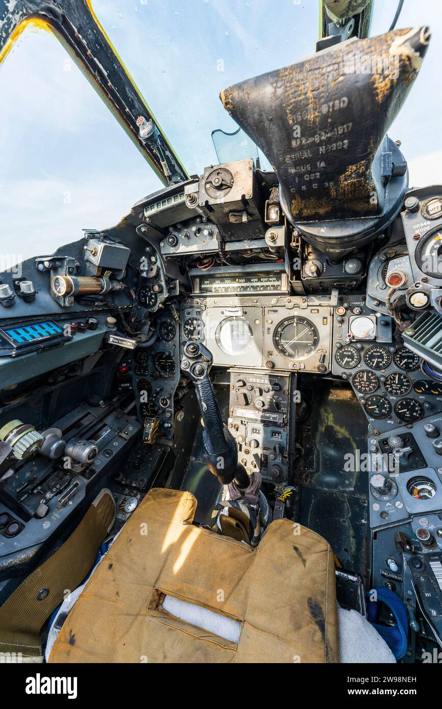 Interior of a 1950's English Electric Lightning RAF jet