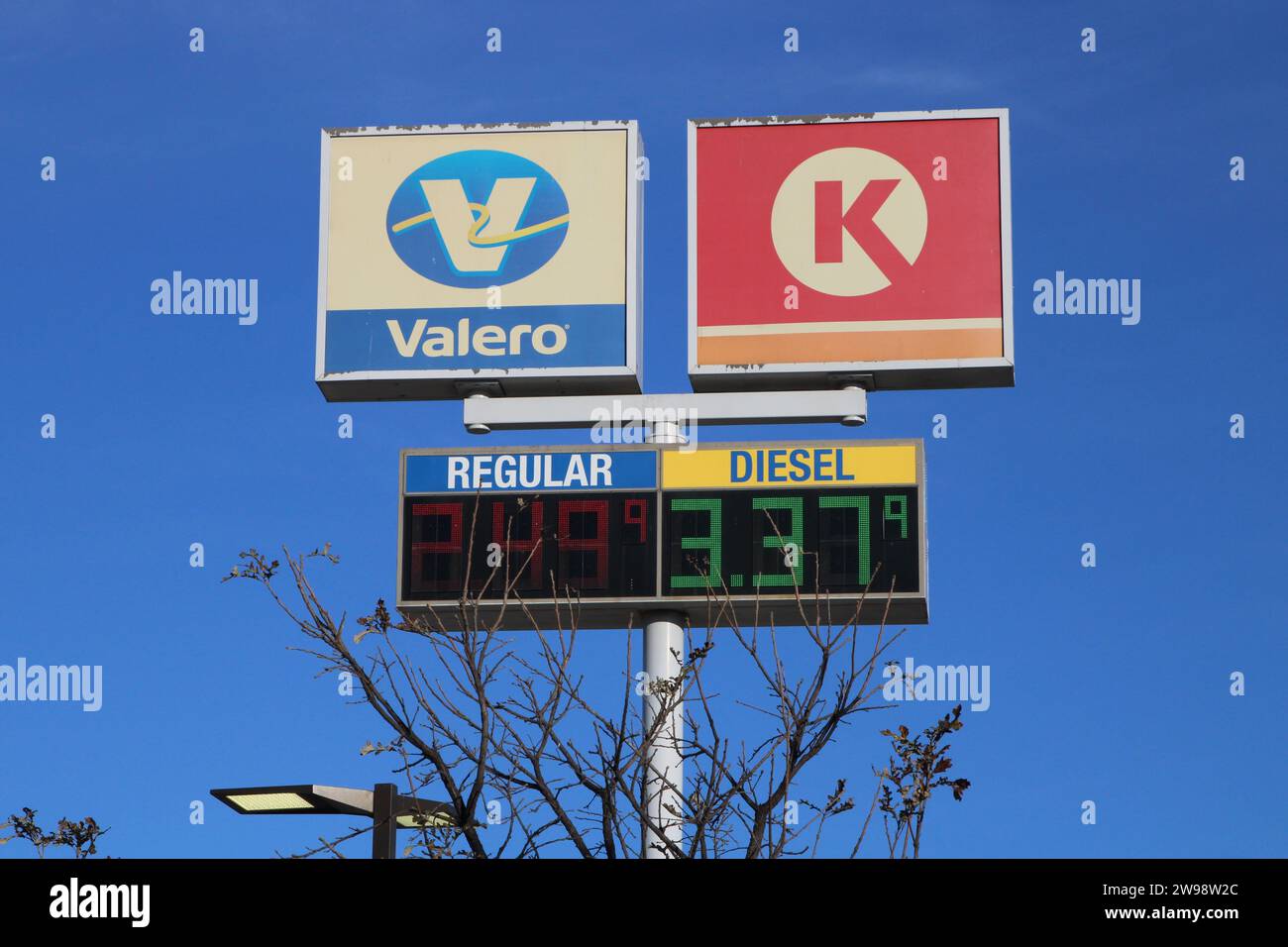 San Antonio, USA. 25th Dec, 2023. Diesel fuel is retailing for 3.37 a