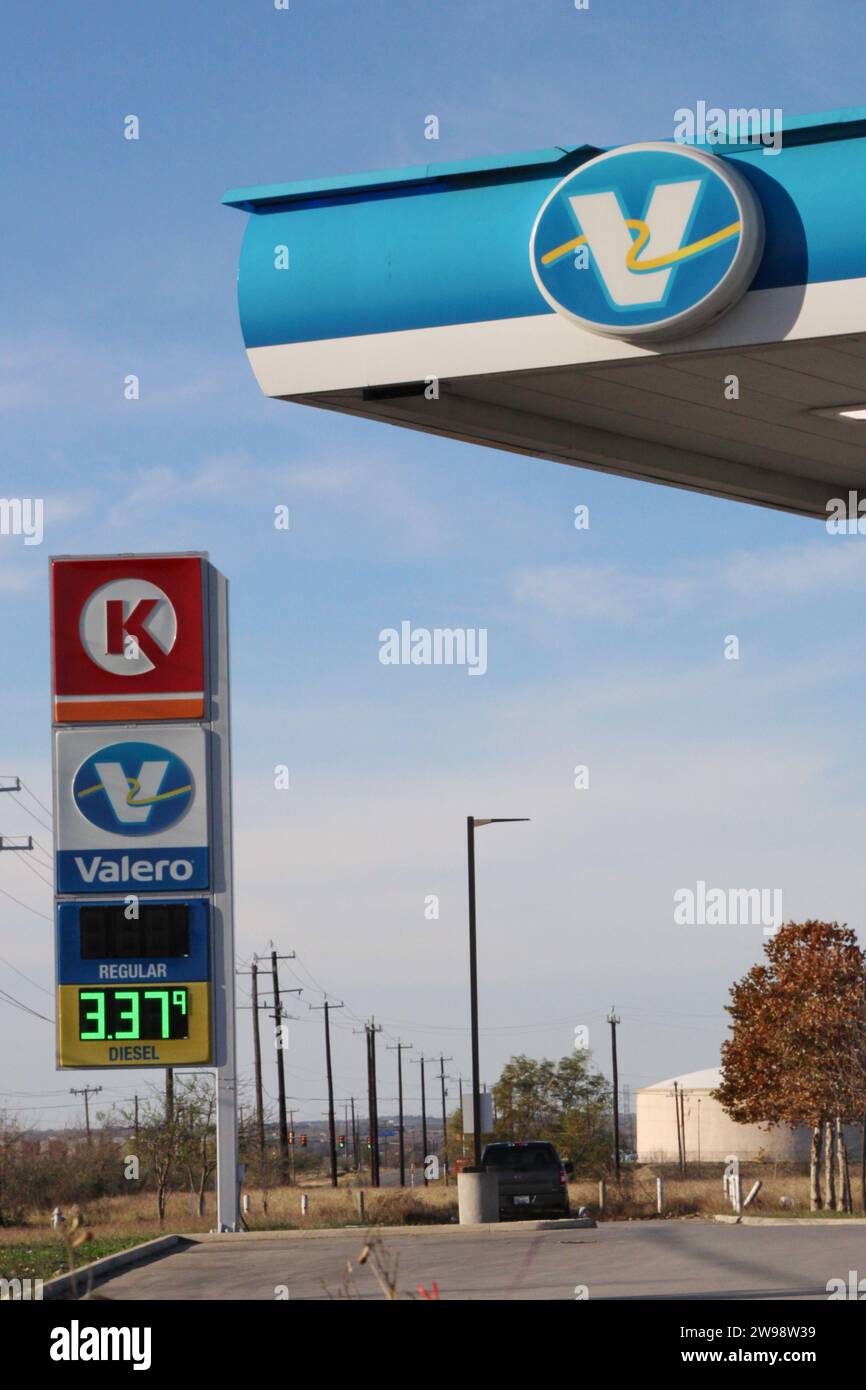San Antonio, USA. 25th Dec, 2023. Diesel fuel is retailing for 3.37 a