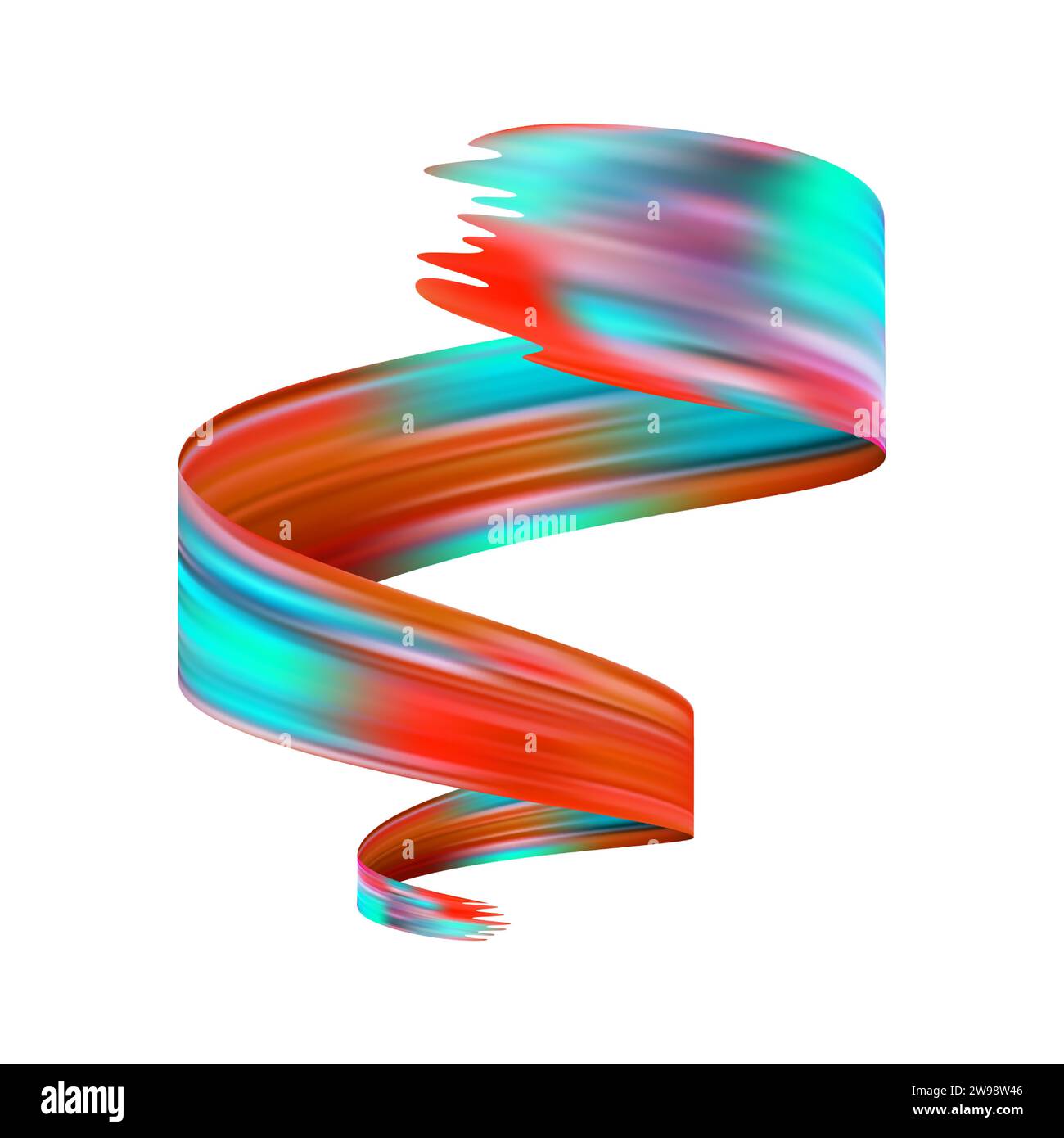 3d Brushstroke gradient texture brush Stock Vector