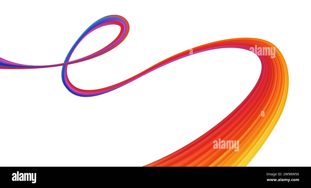 3d Brushstroke gradient texture brush Stock Vector