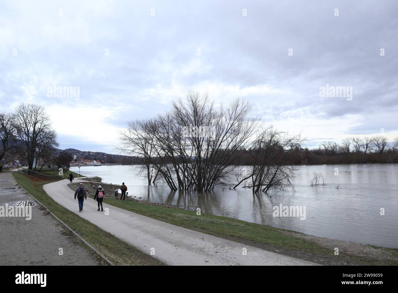 Dec, 25, 2023. Szentendre, Hungary weather, the day after Christmas the