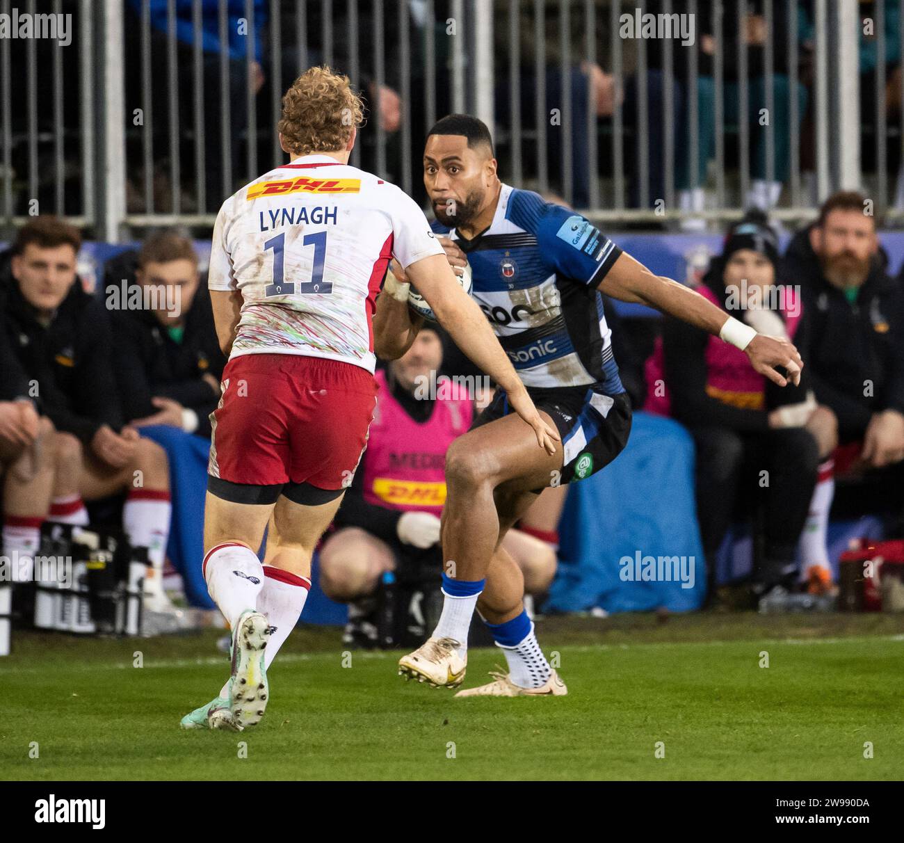 Bath Rugby Joe Cokanasiga in action during the Bath Rugby vs Harlequins