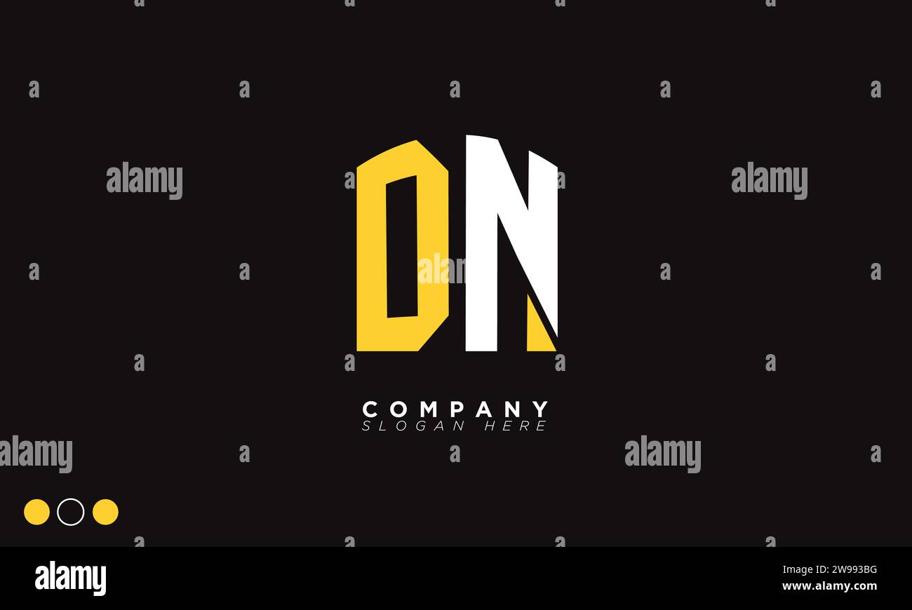 DN Alphabet letters Initials Monogram logo Stock Vector