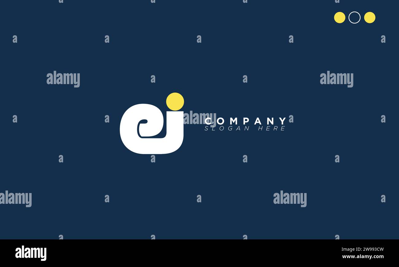 EJ Alphabet letters Initials Monogram logo Stock Vector