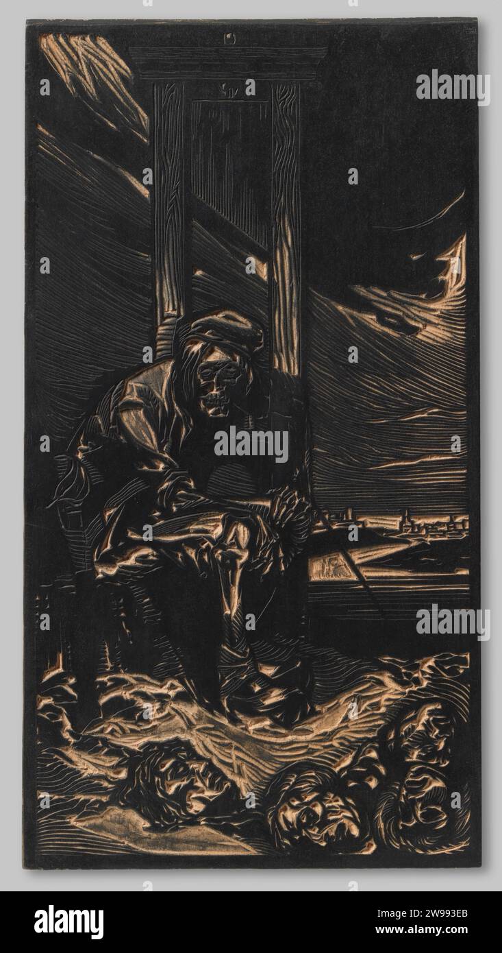 Death at the Guillotine, 1881 - 1934    wood (plant material) Stock Photo