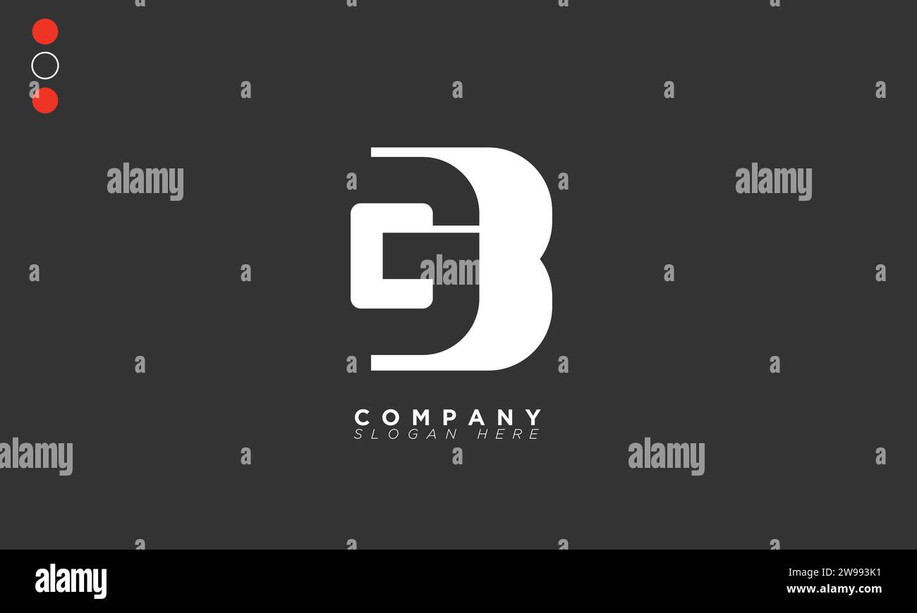 GB Alphabet letters Initials Monogram logo Stock Vector