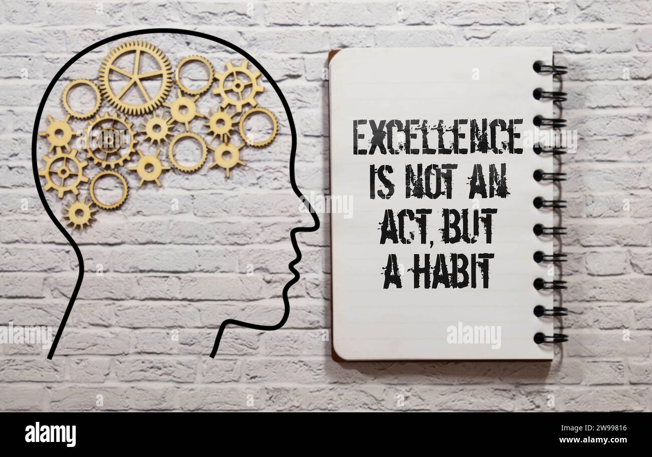 Text excellence is not a act but a habit on the short note texture ...