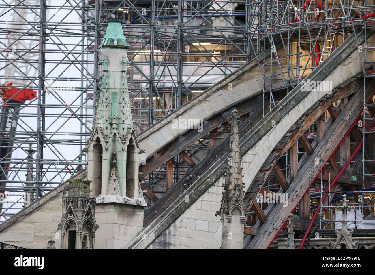 This photograph, taken in Paris, France, on December 25, 2023, is