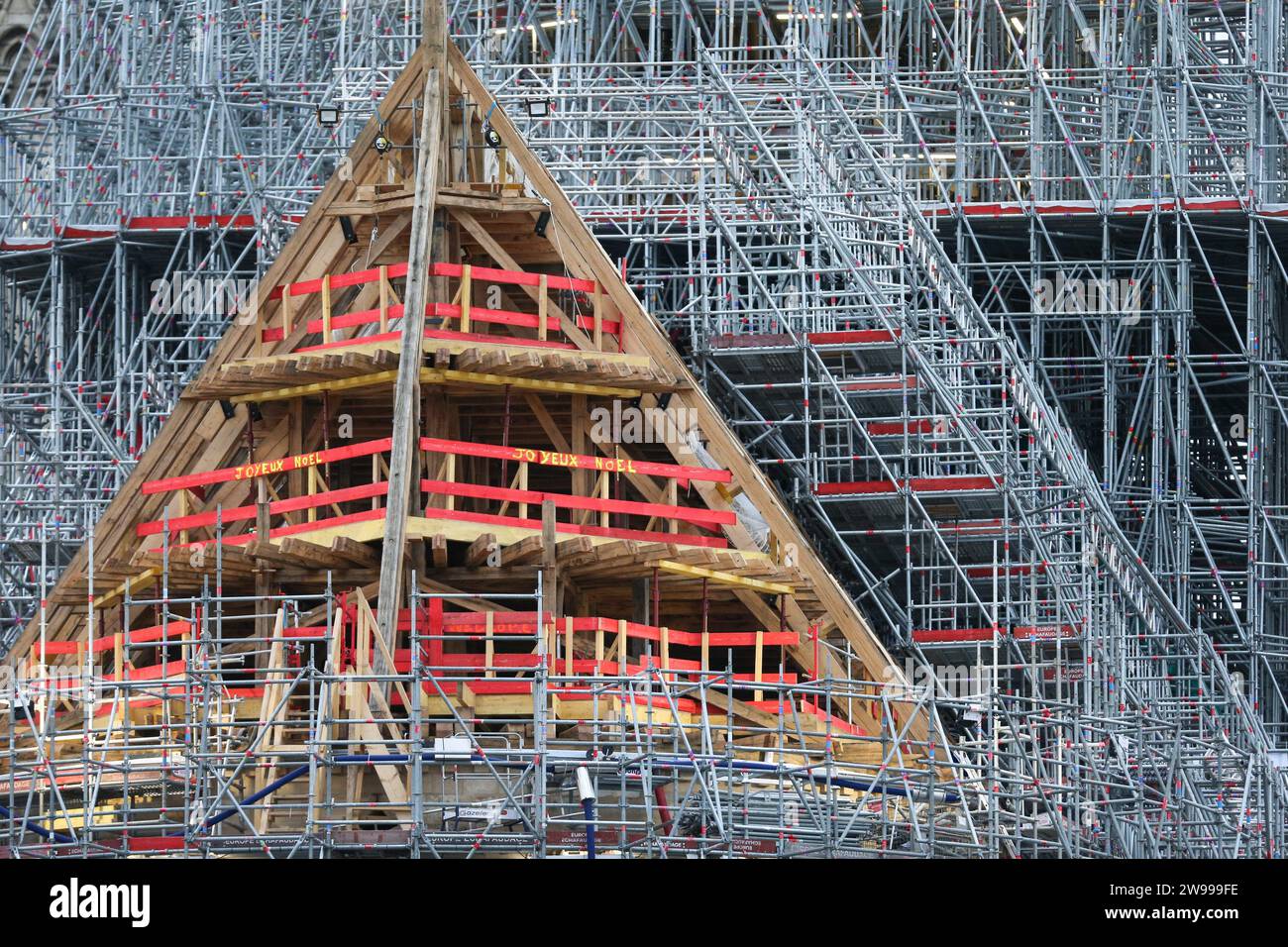 This photograph, taken in Paris, France, on December 25, 2023, is