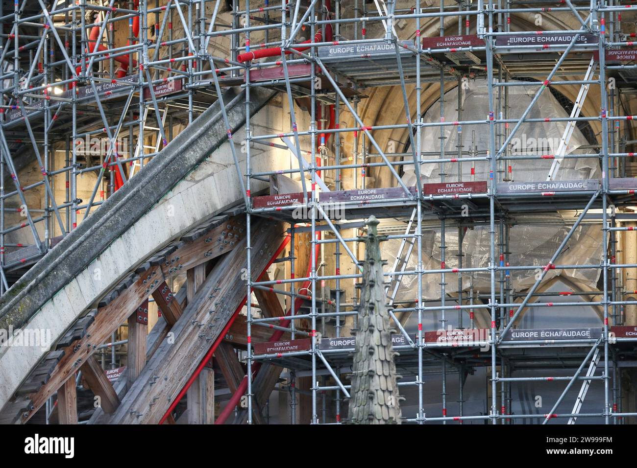 This photograph, taken in Paris, France, on December 25, 2023, is