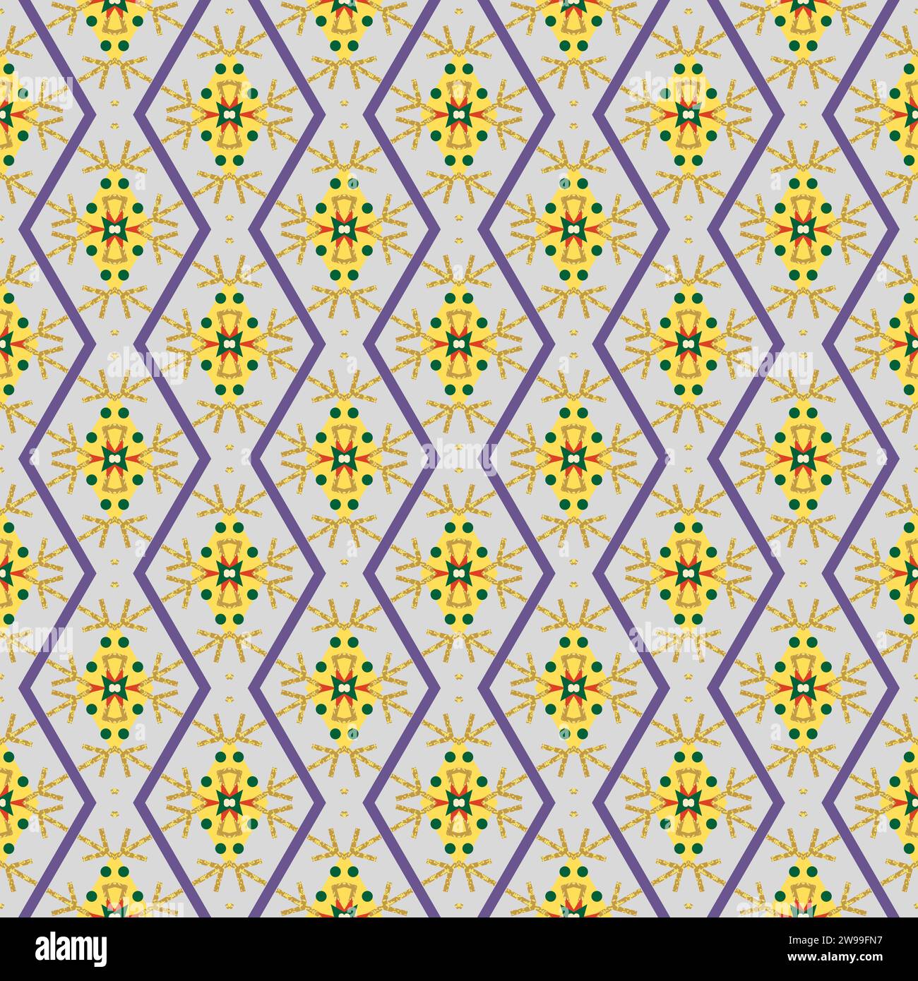 A multi-colored fabric with an abstract pattern, featuring seamed detailing Stock Photo