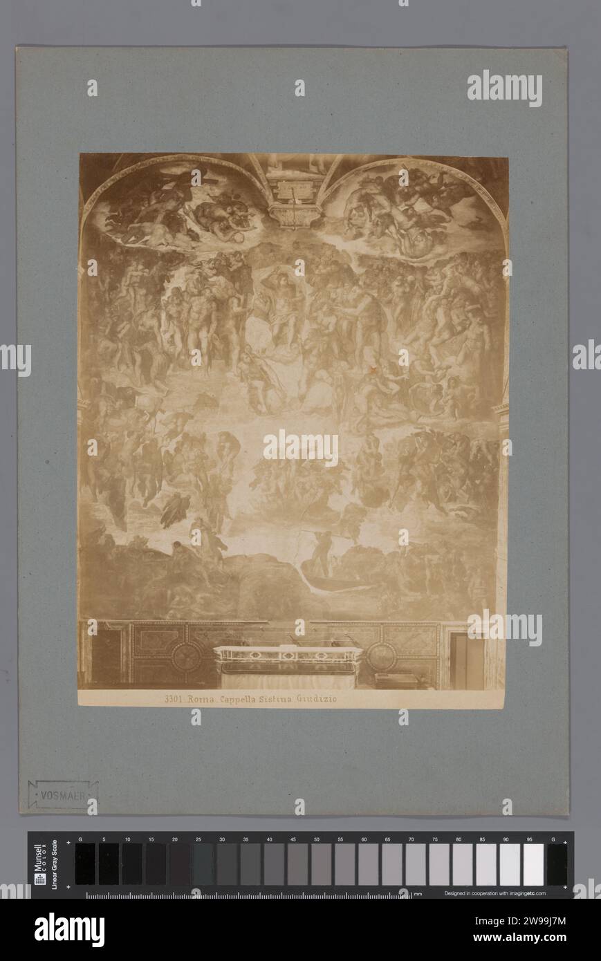 Photo production of a fresco of the Last Judgment by Michelangelo in ...