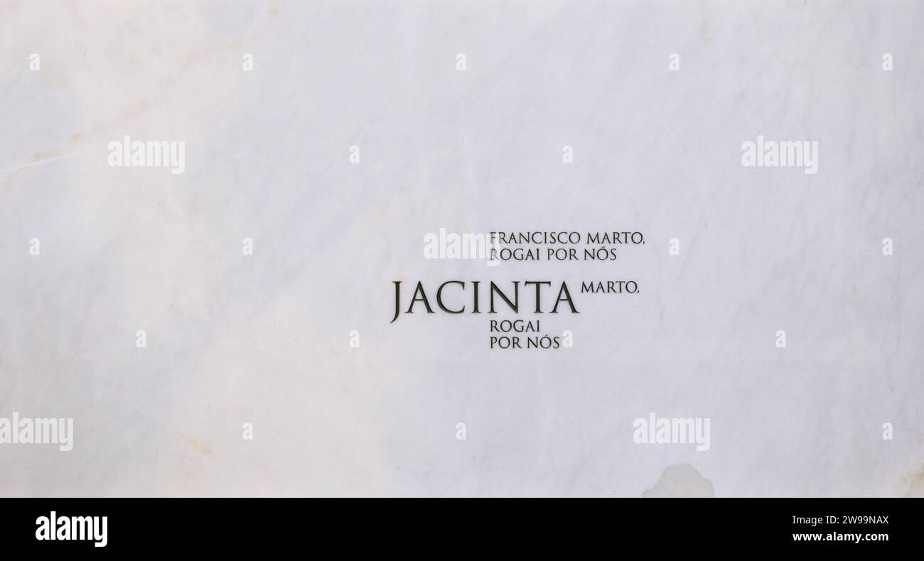 The tomb of Saint Jacinta Marto in the Basilica of Our Lady of the